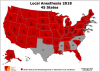 Figure 5 - States where dental hygienists may administer local anesthesia. Source: American Dental Hygienists’ Association, April 2018.